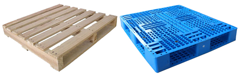 brand new plastic and wood pallets